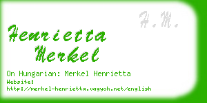 henrietta merkel business card